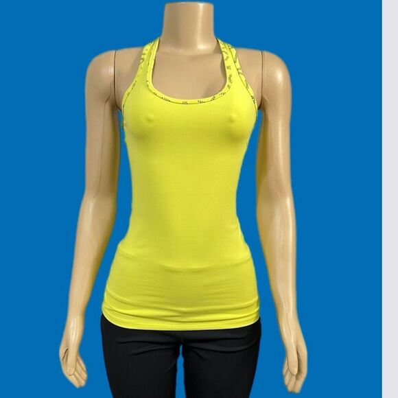 Victorias Secret VSX Sexy Sport unlined Tank top yellow / black Xsmall - Picture 2 of 3